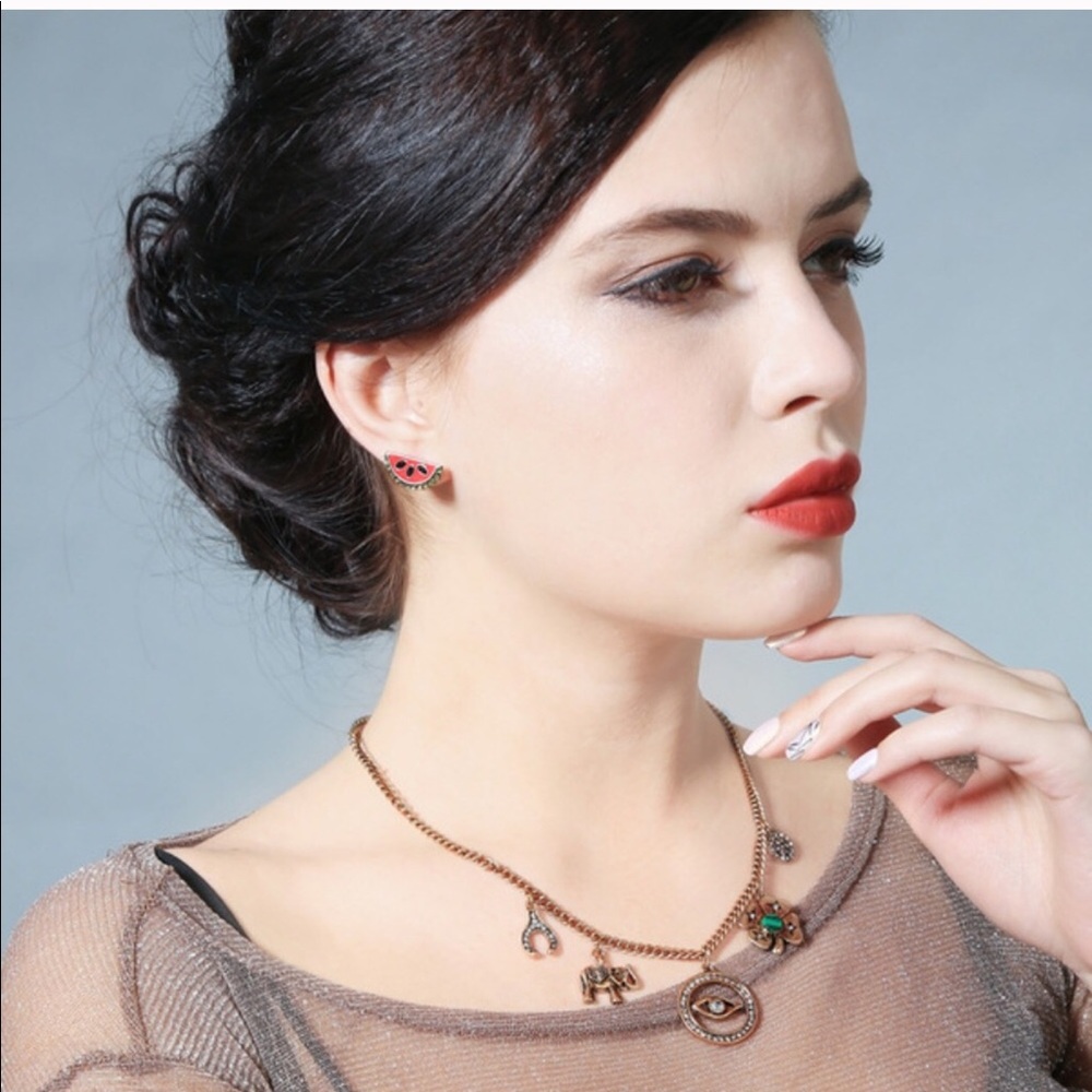 Pretty watermelon earrings🍉 - Picture 5 of 7